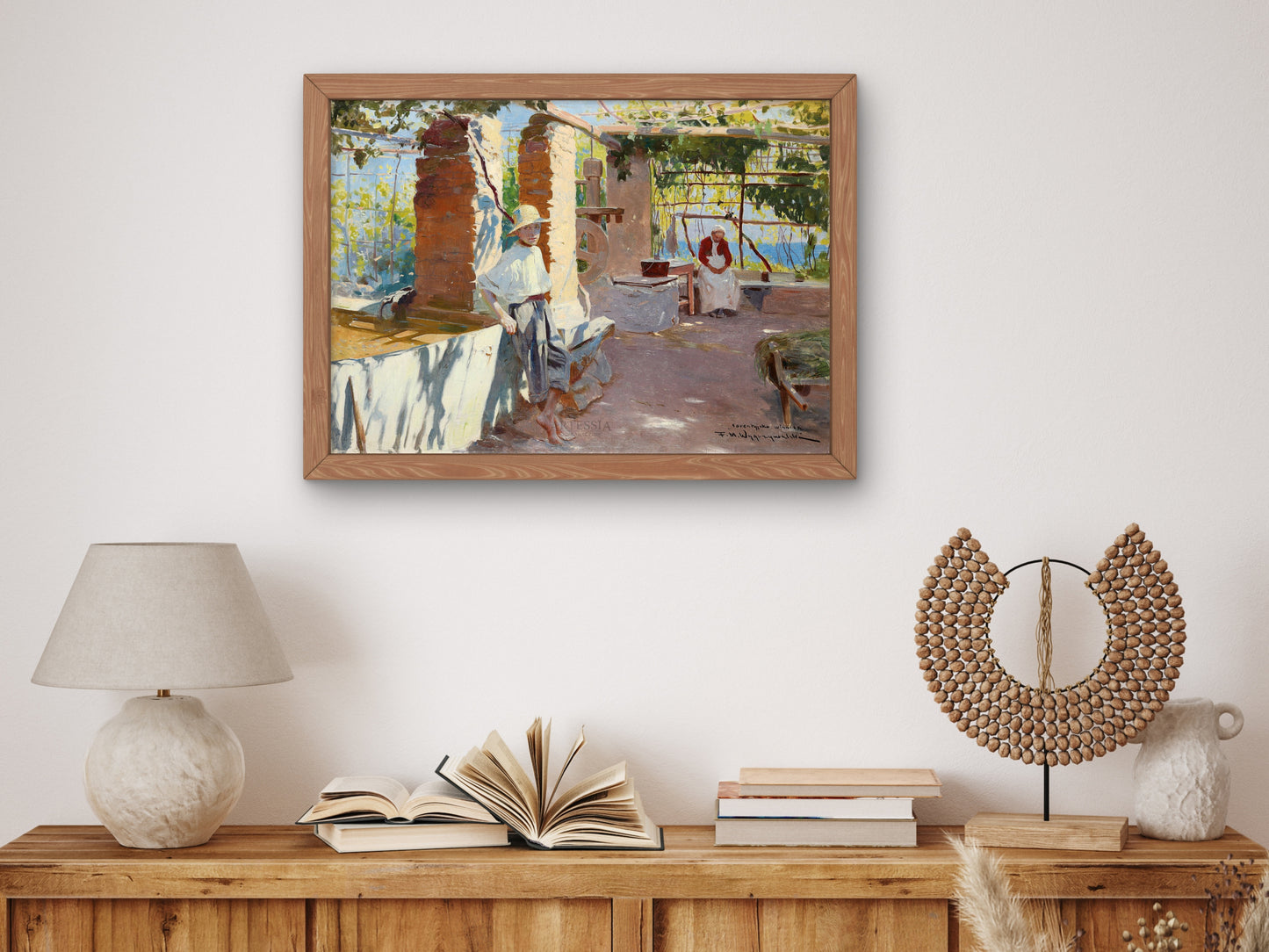 Sorrento Vineyard by Feliks Michał Wygrzywalski, Wall Art Print, Fine Art Reproduction, Museum Quality Decor, Poster