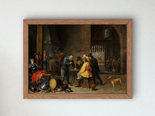 Guardroom with the Deliverance of Saint Peter by David Teniers the Younger 1645, Wall Art Print, Fine Art Reproduction, Museum Quality Decor