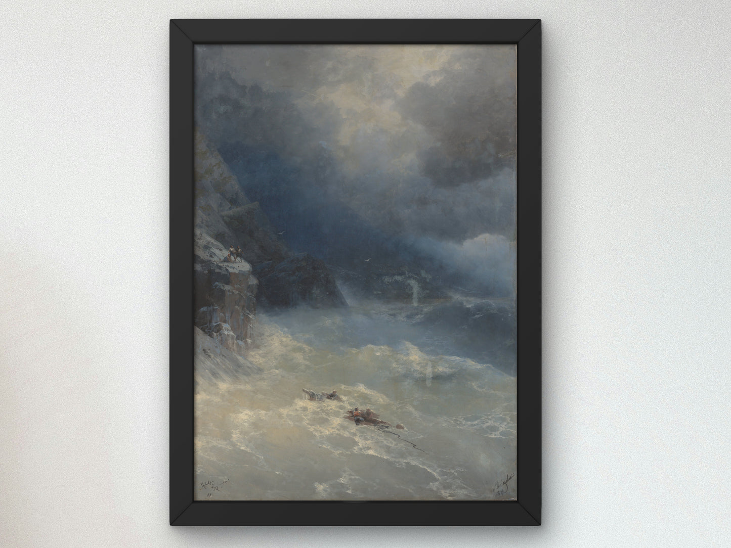 The Storm at Cape Aya by Ivan Aivazovsky 1899, Wall Art Print, Fine Art Reproduction, Museum Quality Decor, Poster