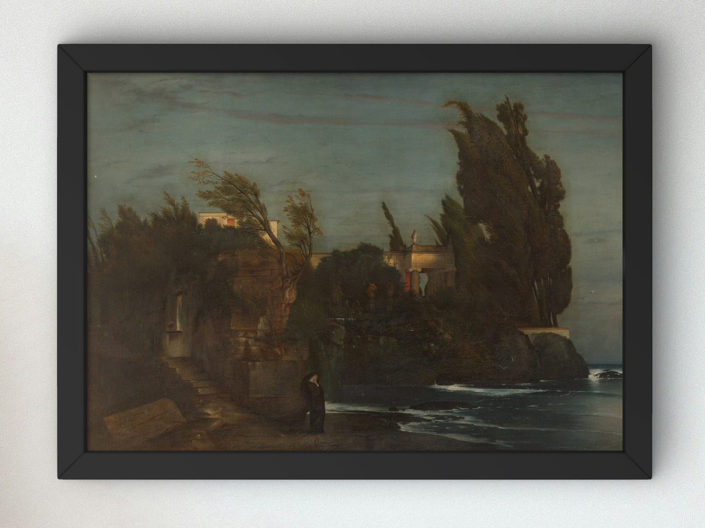 Fiesole Villa by the Sea by Arnold Böcklin 1865, Wall Art Print, Fine Art Reproduction, Museum Quality Decor, Poster