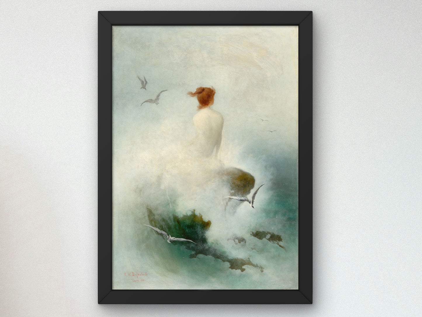 Question to the Stars by Karl Wilhelm Diefenbach 1901, Wall Art Print, Fine Art Reproduction, Museum Quality Decor, Poster
