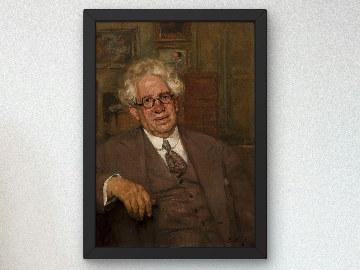 Portrait of José da Silva Brandão by Eliseu Visconti 1932, Wall Art Print, Fine Art Reproduction, Museum Quality Decor, Poster