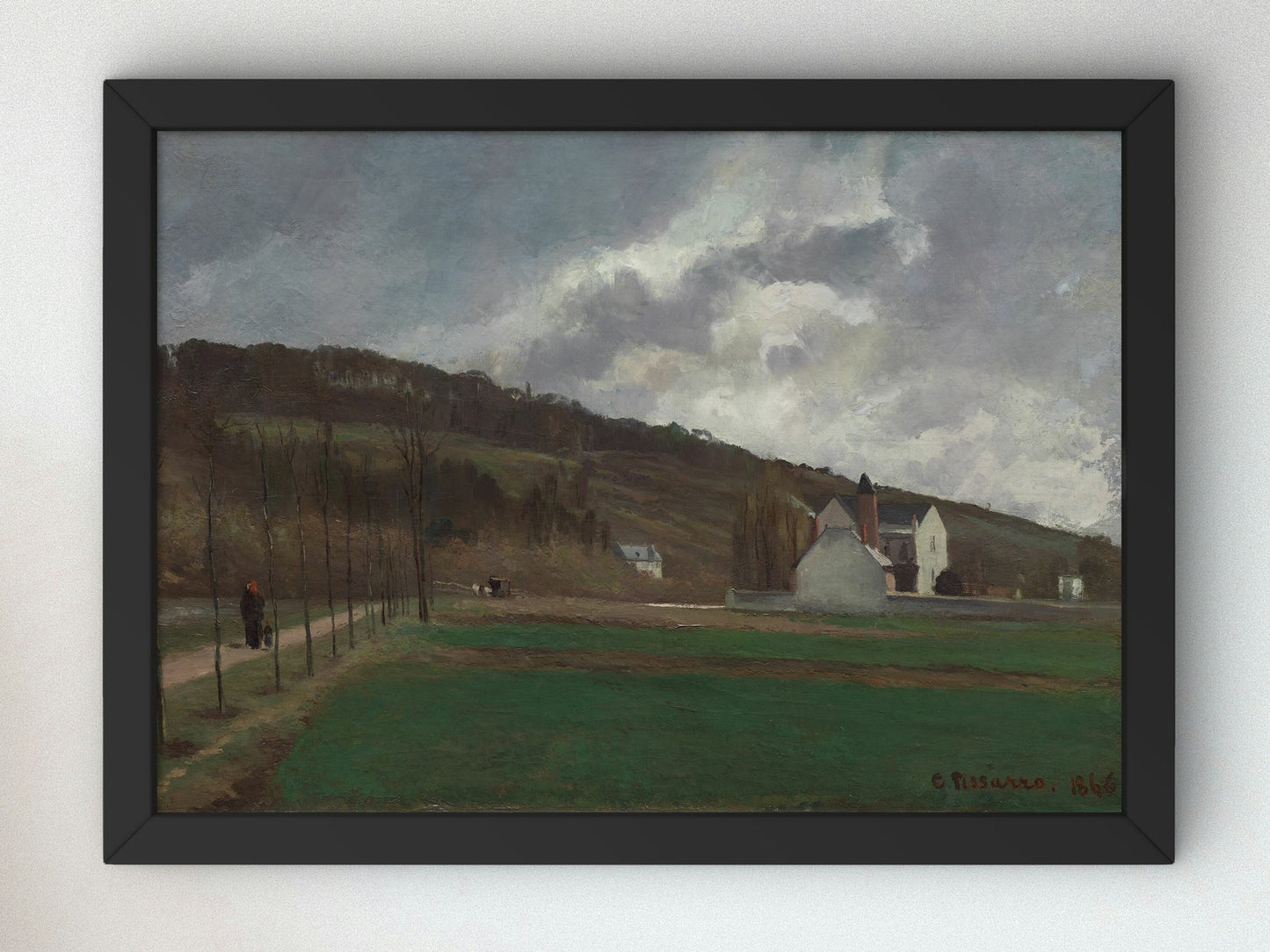 The Banks of the Marne in Winter by Camille Pissarro 1866, Wall Art Print, Fine Art Reproduction, Museum Quality Decor, Poster