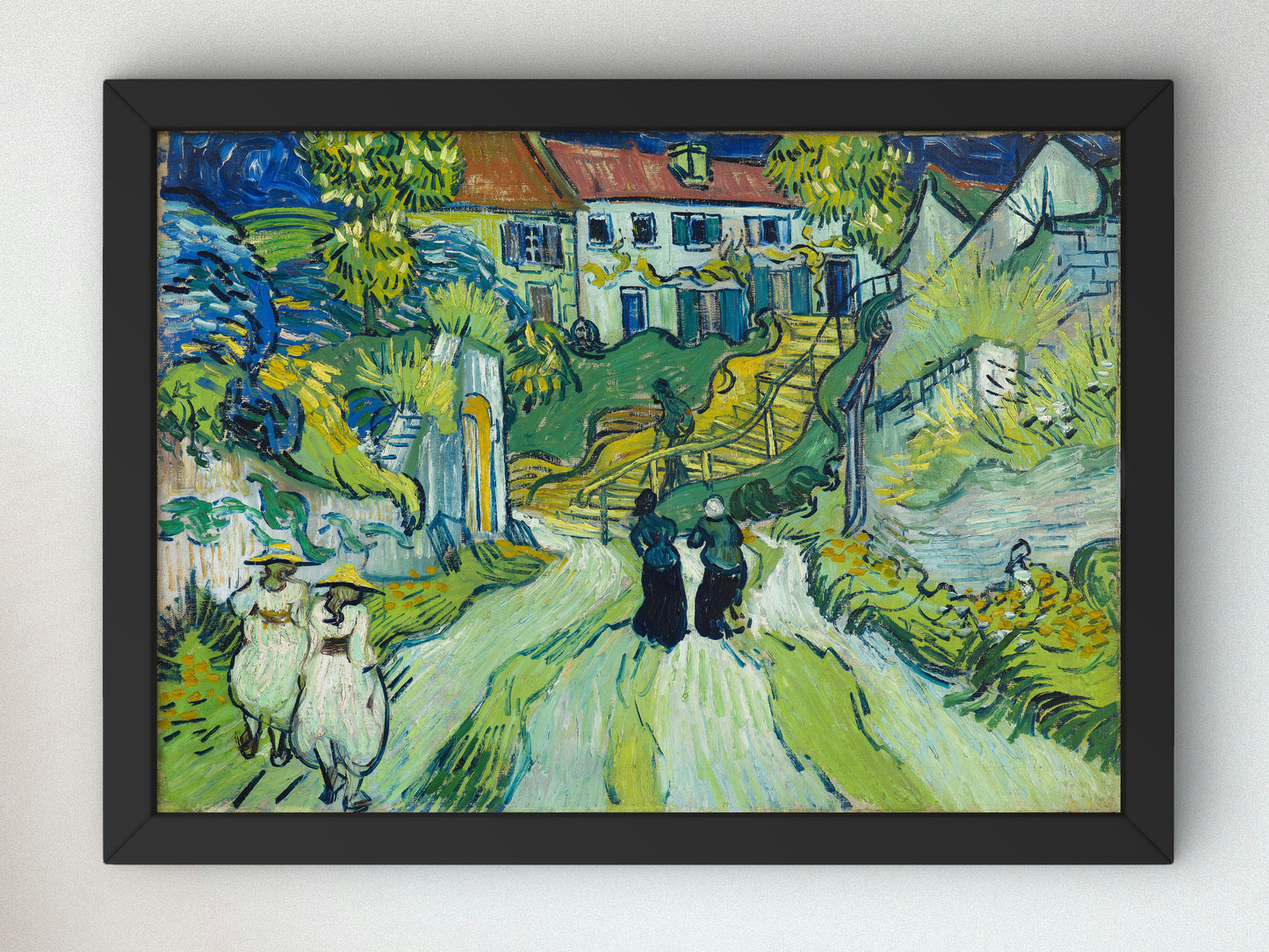 Stairway at Auvers by Vincent van Gogh 1890, Wall Art Print, Fine Art Reproduction, Museum Quality Decor, Poster