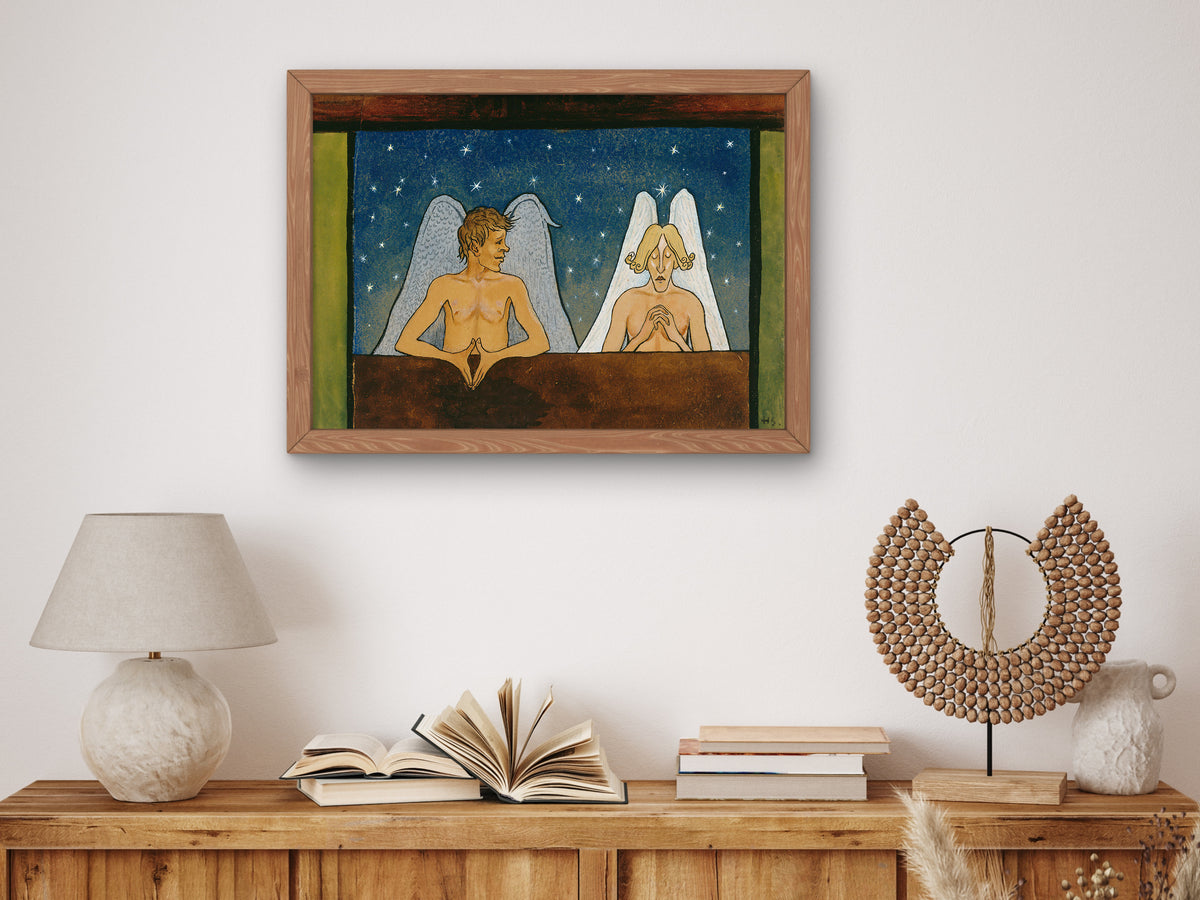 Devotion by Hugo Simberg 1895, Wall Art Print, Fine Art Reproduction, Museum Quality Decor, Poster
