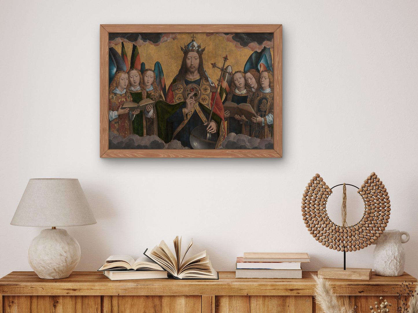 God the Father with Singing Angels by Hans Memling 1483, Wall Art Print, Fine Art Reproduction, Museum Quality Decor, Poster