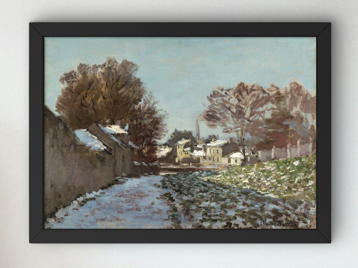 Snow at Argenteuil by Claude Monet 1874, Wall Art Print, Fine Art Reproduction, Museum Quality Decor, Poster