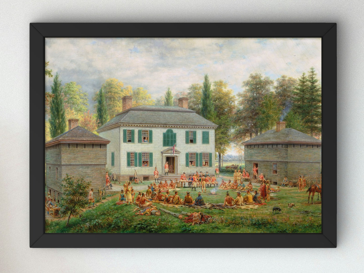 Sir William Johnson Presenting Medals to the Indian Chiefs of the Six Nations at Johnstown NY 1772 by Edward Lamson Henry 1903