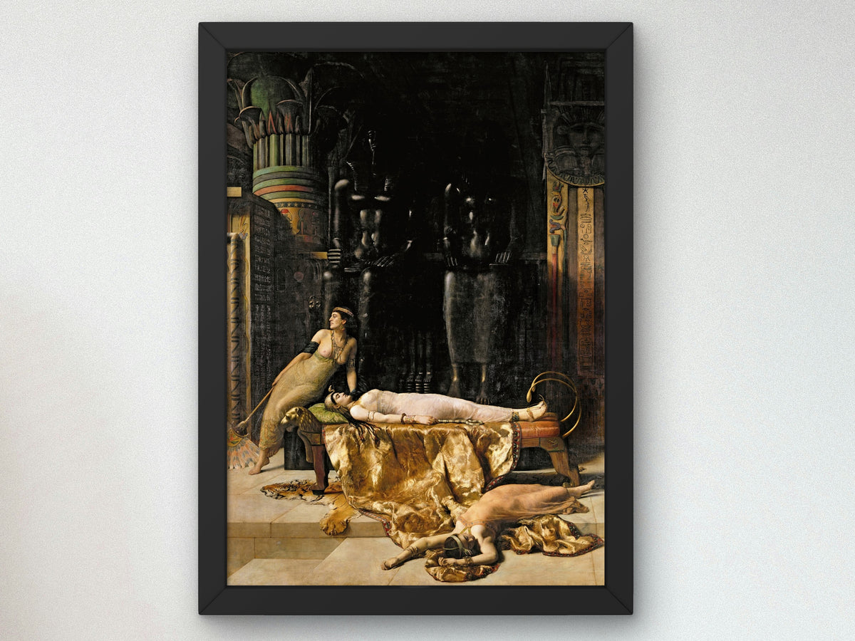 The Death of Cleopatra by John Collier 1890, Wall Art Print, Fine Art Reproduction, Museum Quality Decor, Poster