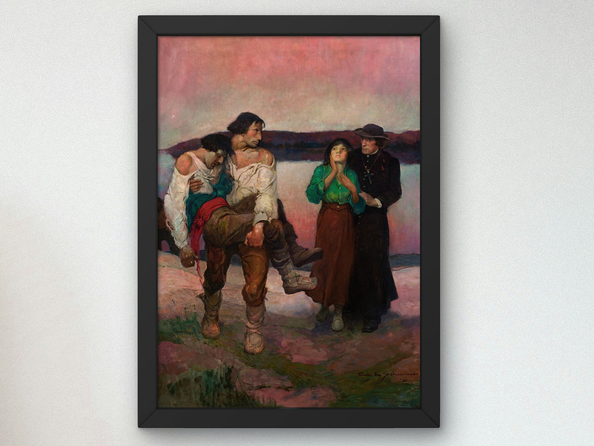 Wounded Lover by Frank Earle Schoonover 1922, Wall Art Print, Fine Art Reproduction, Museum Quality Decor, Poster