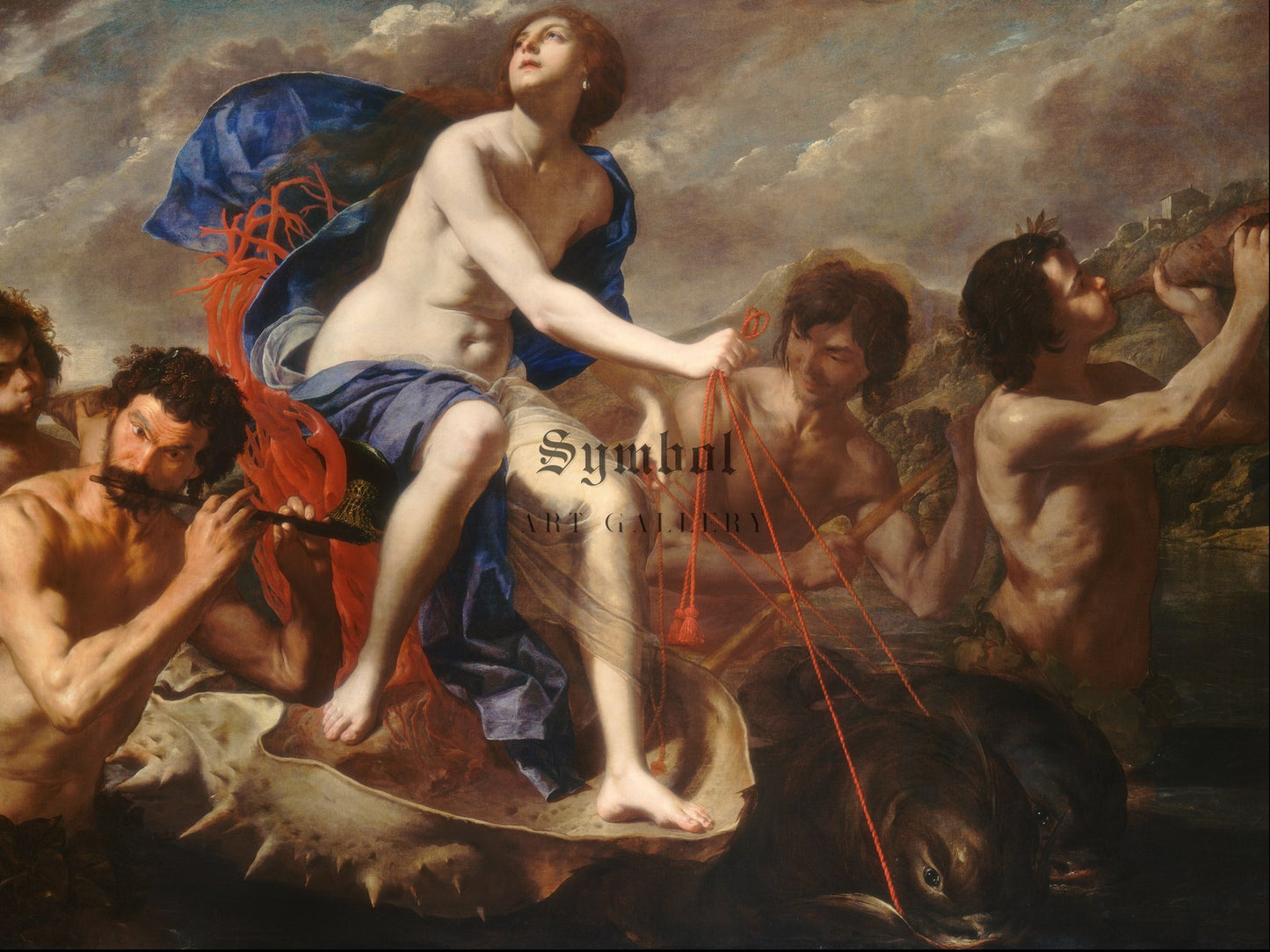 The Triumph of Galatea by Bernardo Cavallino 1650, Wall Art Print, Fine Art Reproduction, Museum Quality Decor, Poster