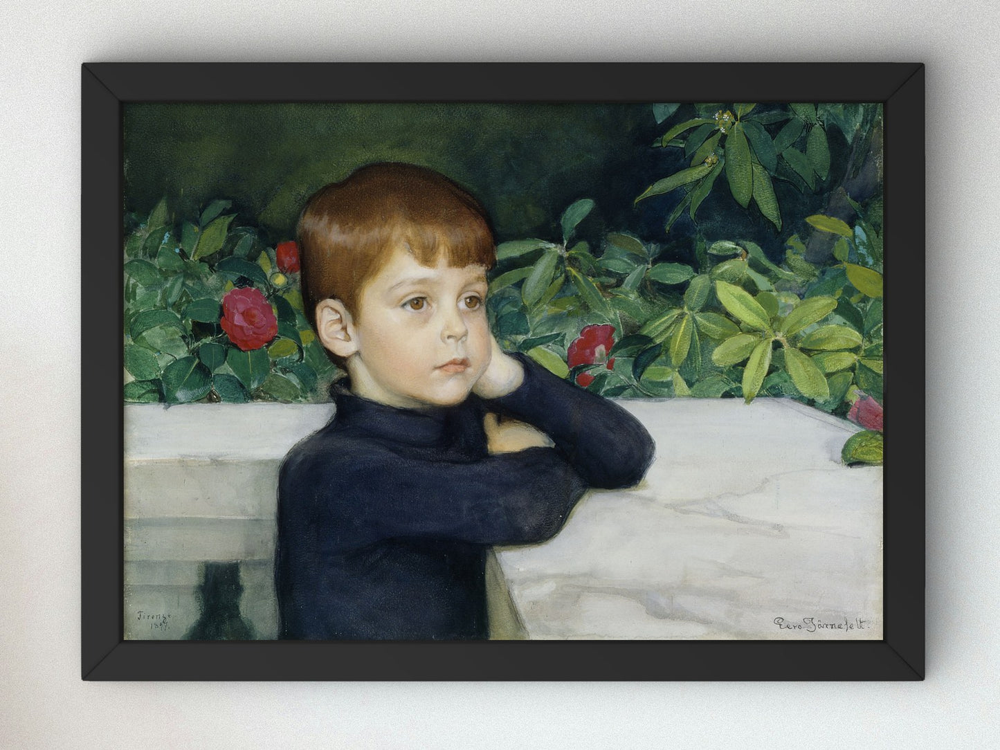 Portrait of the Artist's Son Heikki Jarnefelt by Eero Jarnefelt 1897, Wall Art Print, Fine Art Reproduction, Museum Quality Decor, Poster