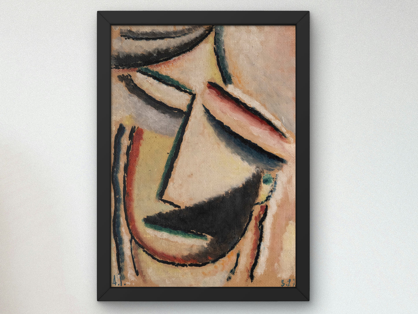 Abstract Head by Alexej von Jawlensky 1927, Wall Art Print, Fine Art Reproduction, Museum Quality Decor, Poster