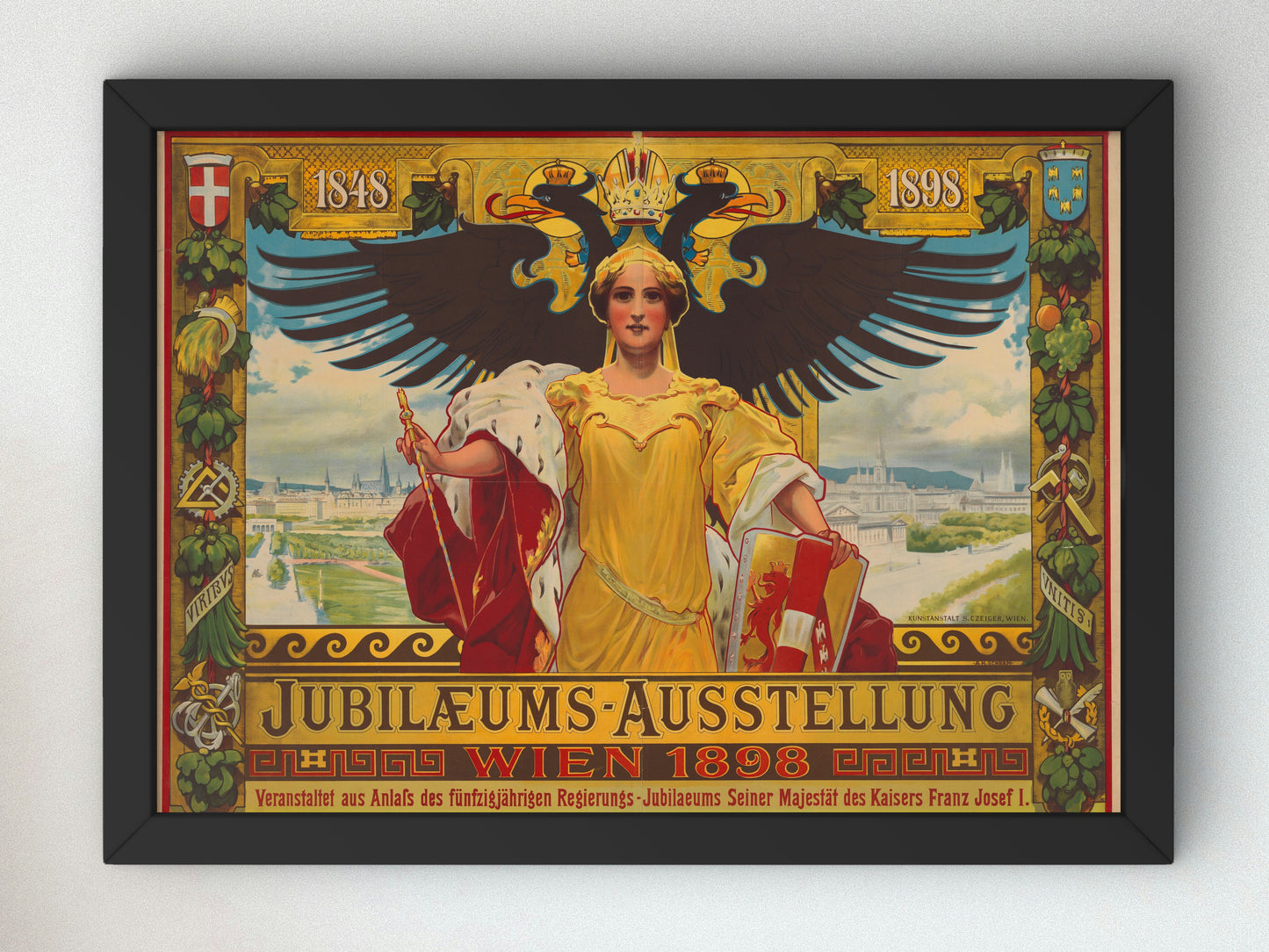 Anniversary Exhibition by Alois Hans Schram 1898, Wall Art Print, Fine Art Reproduction, Museum Quality Decor, Poster
