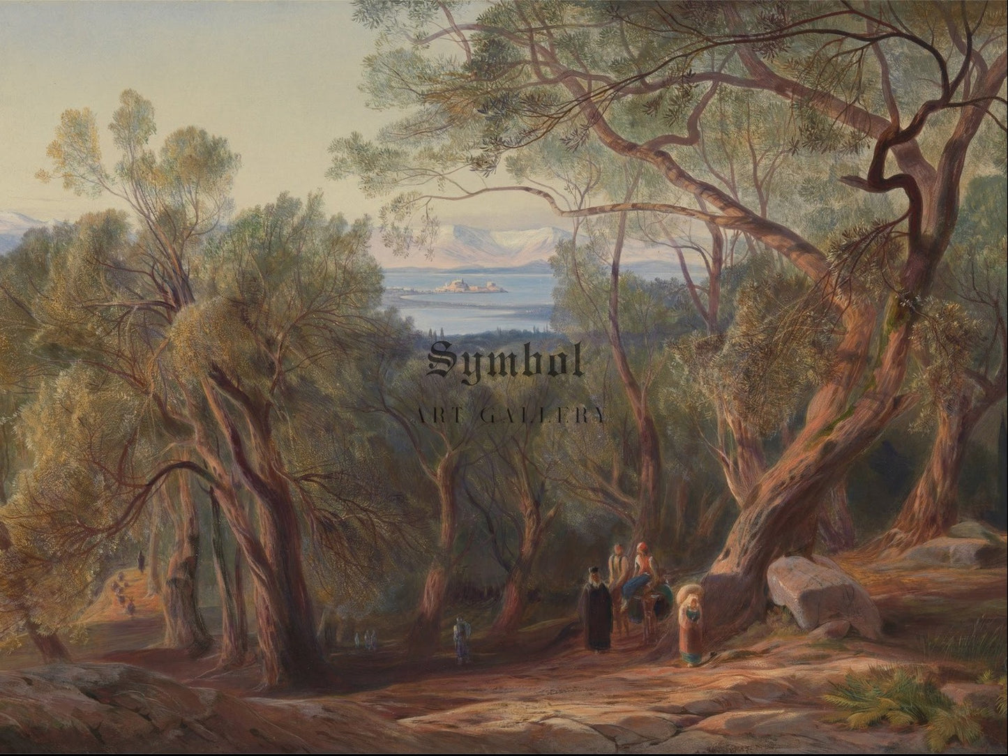Corfu from Santa Decca by Edward Lear 1862, Wall Art Print, Fine Art Reproduction, Museum Quality Decor, Poster
