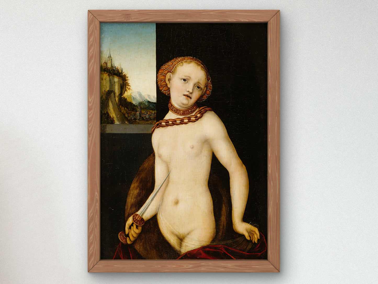 Lucretia by Lucas Cranach the Elder 1530, Wall Art Print, Fine Art Reproduction, Museum Quality Decor, Poster