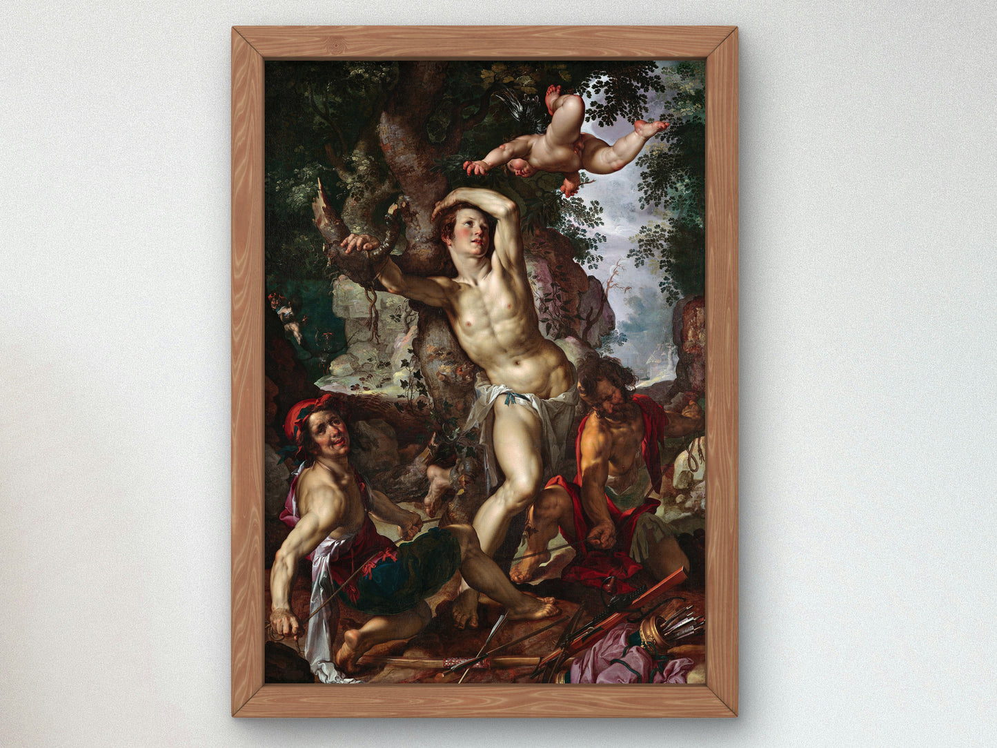 The Martyrdom of Saint Sebastian by Joachim Wtewael, Wall Art Print, Fine Art Reproduction, Museum Quality Decor, Poster