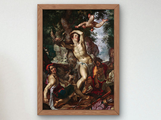 The Martyrdom of Saint Sebastian by Joachim Wtewael, Wall Art Print, Fine Art Reproduction, Museum Quality Decor, Poster