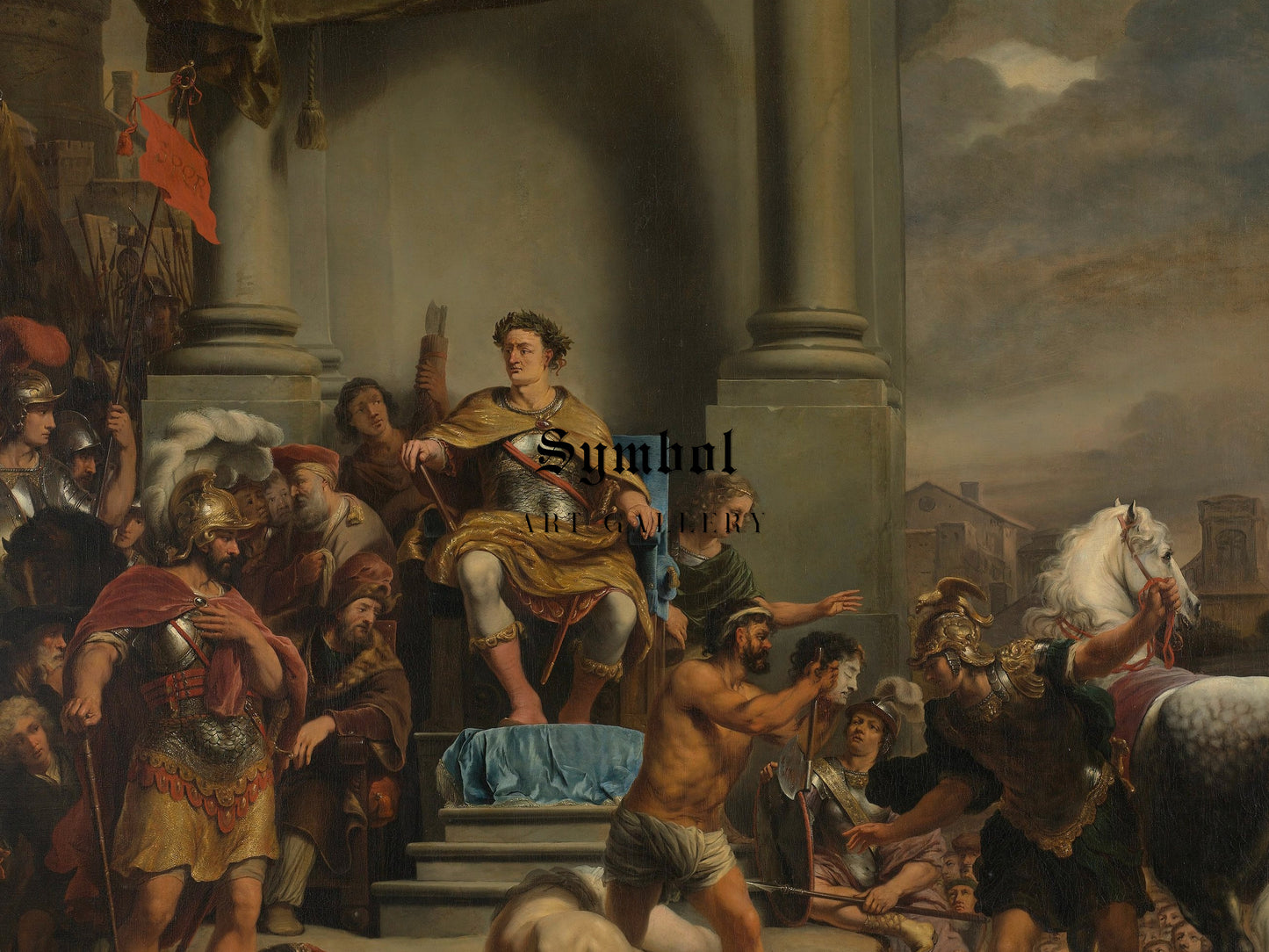 Consul Titus Manlius Torquatus Orders the Beheading of His Son by Ferdinand Bol 1661, Wall Art Print, Fine Art Reproduction, Museum Quality