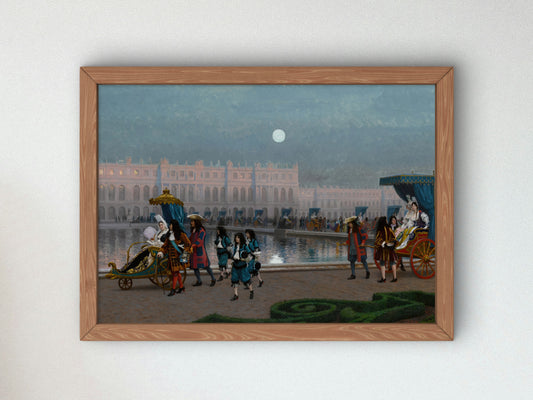 Promenade of the Court in the Gardens of Versailles by Jean Léon Gérôme 1886, Wall Art Print, Fine Art Reproduction, Museum Quality Decor
