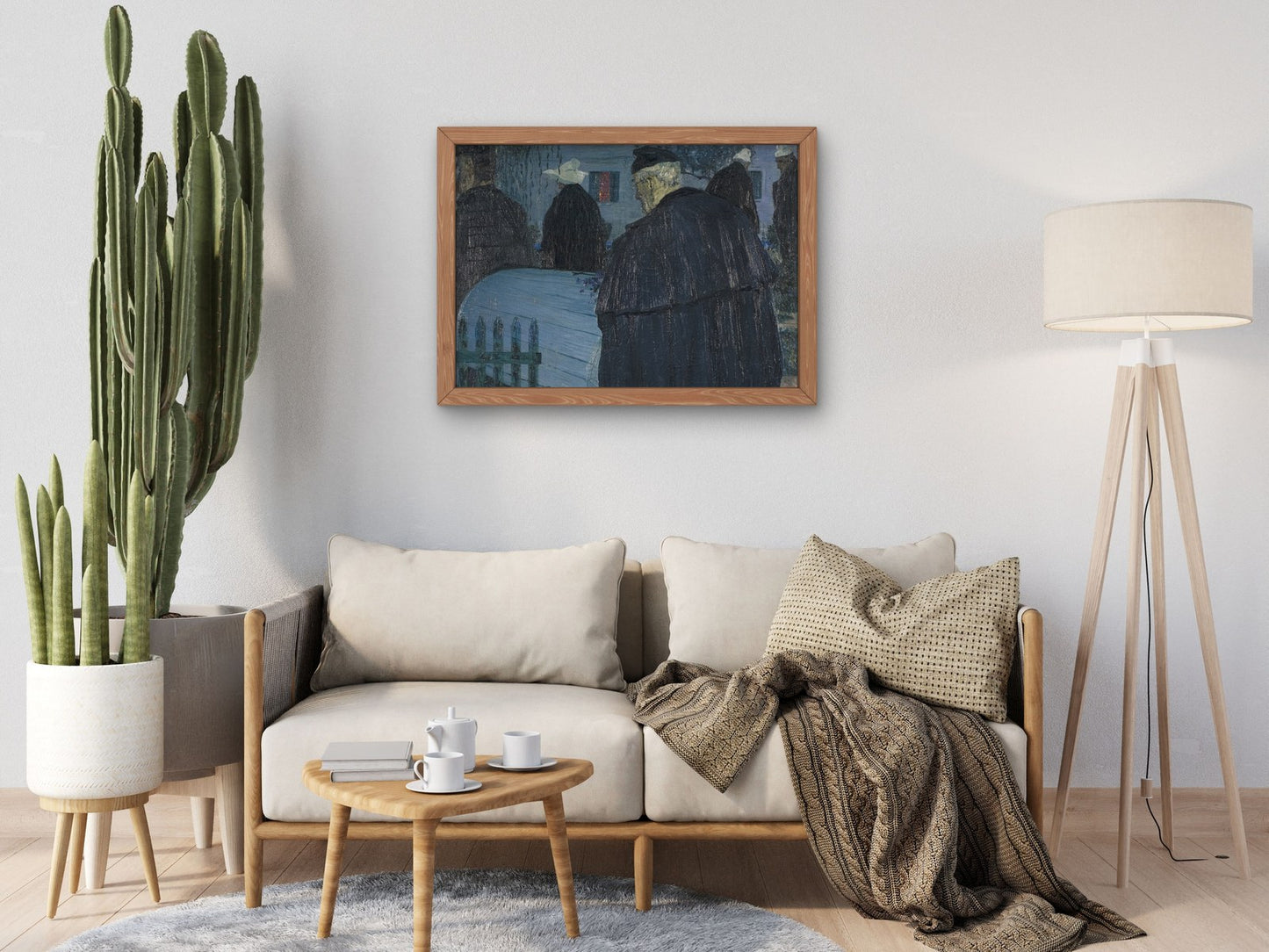 Waiting Room Diptych Old Hospital Guests by Ettore Beraldini, Wall Art Print, Fine Art Reproduction, Museum Quality Decor, Poster
