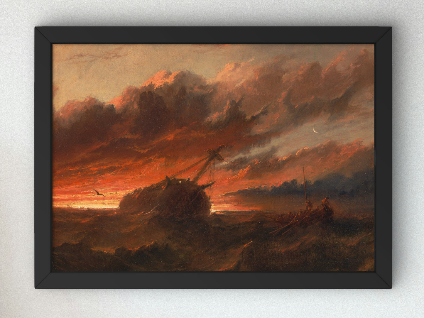 Shipwreck by Francis Danby 1850, Wall Art Print, Fine Art Reproduction, Museum Quality Decor, Poster