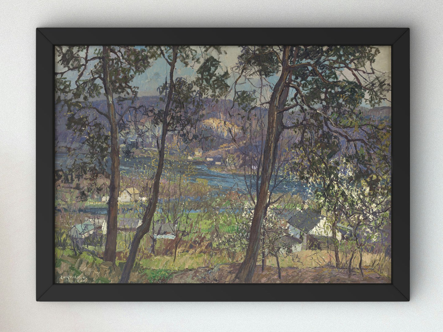 Early Spring by Edward Redfield 1920, Wall Art Print, Fine Art Reproduction, Museum Quality Decor, Poster