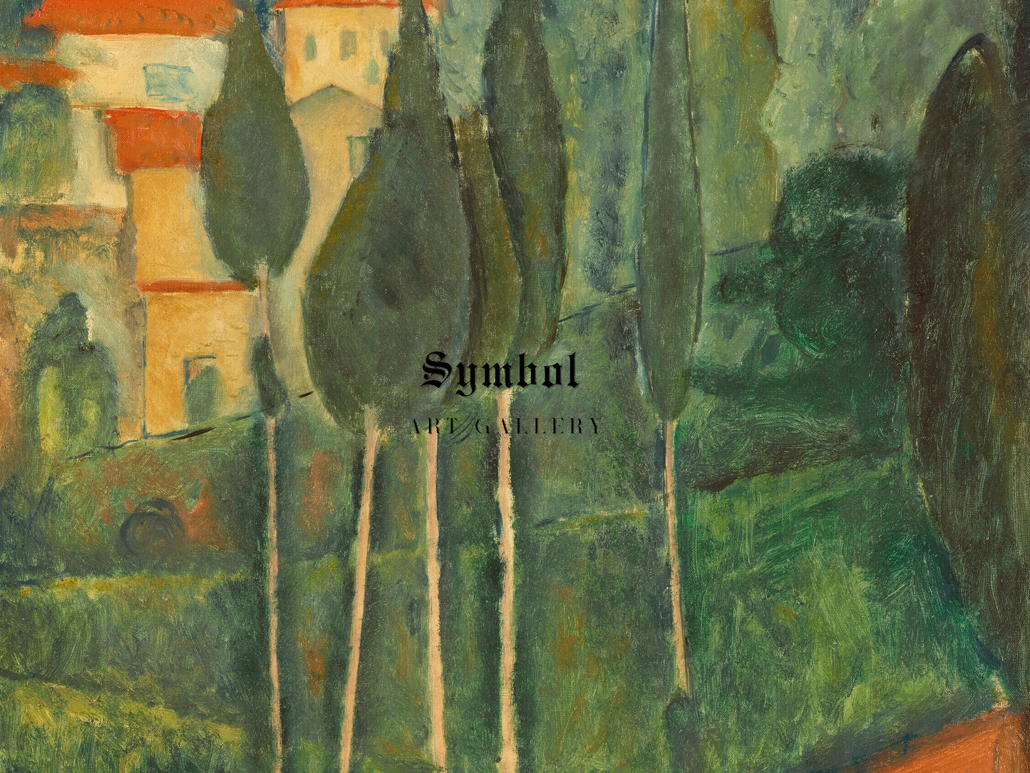Landscape in the South of France by Amedeo Modigliani 1919, Wall Art Print, Fine Art Reproduction, Museum Quality Decor, Poster