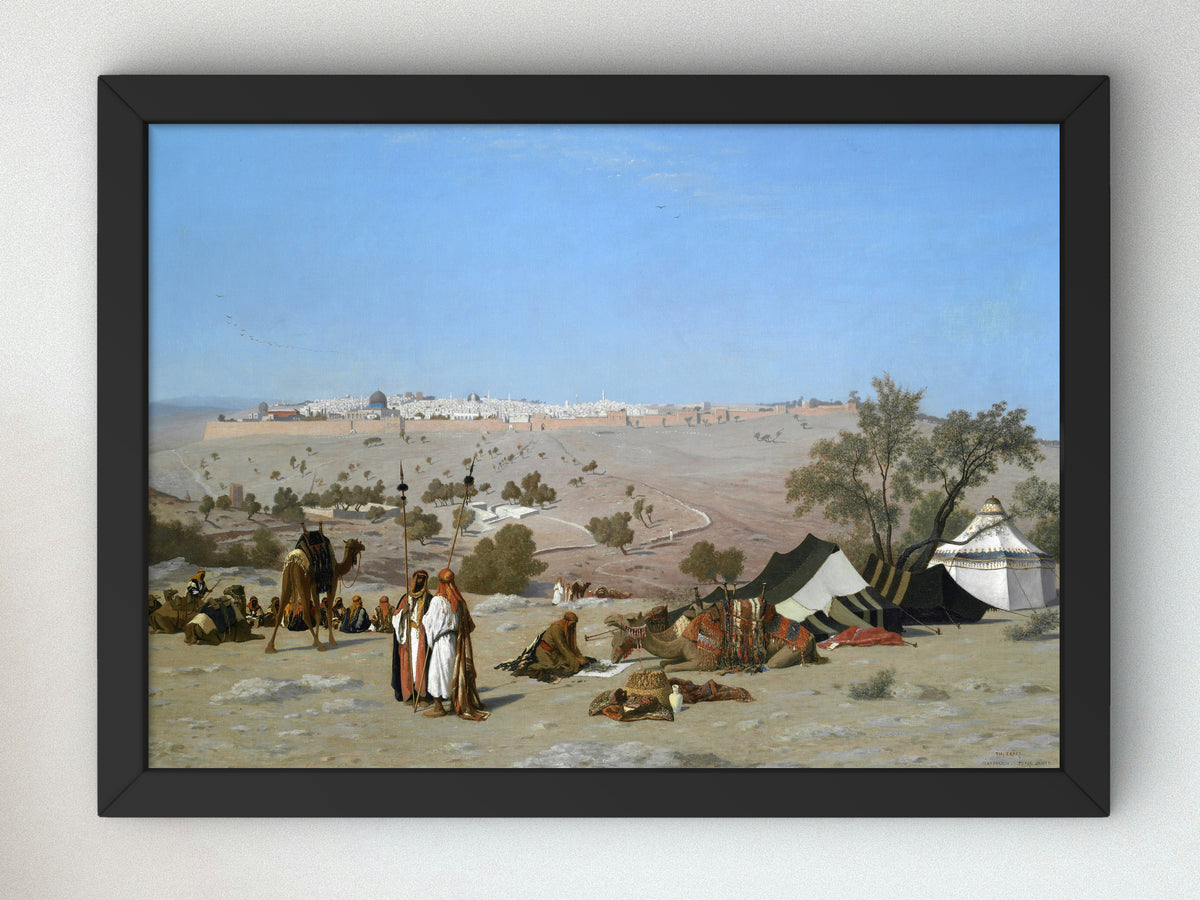 Jerusalem from the Mount of Olives by Charles Théodore Frère 1880, Wall Art Print, Fine Art Reproduction, Museum Quality Decor, Poster