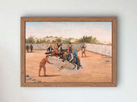 Rodeo by Ernesto Icaza 1918, Wall Art Print, Fine Art Reproduction, Museum Quality Decor, Poster