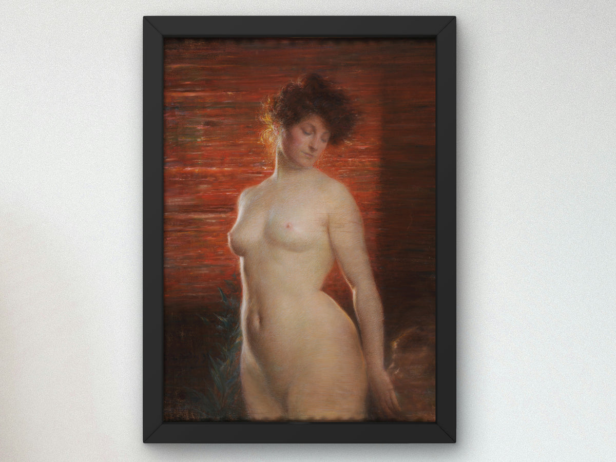 Modestie by Charles Lucien Leandre 1898, Wall Art Print, Fine Art Reproduction, Museum Quality Decor, Poster