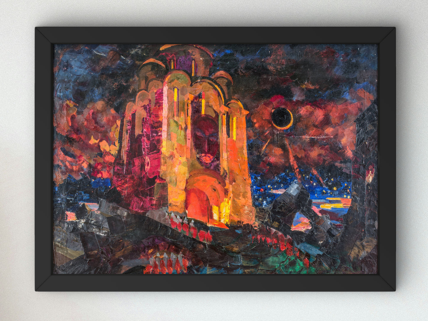 Sketch of the Decorations Eclipse by Fyodor Fyodorovsky 1934, Wall Art Print, Fine Art Reproduction, Museum Quality Decor, Poster