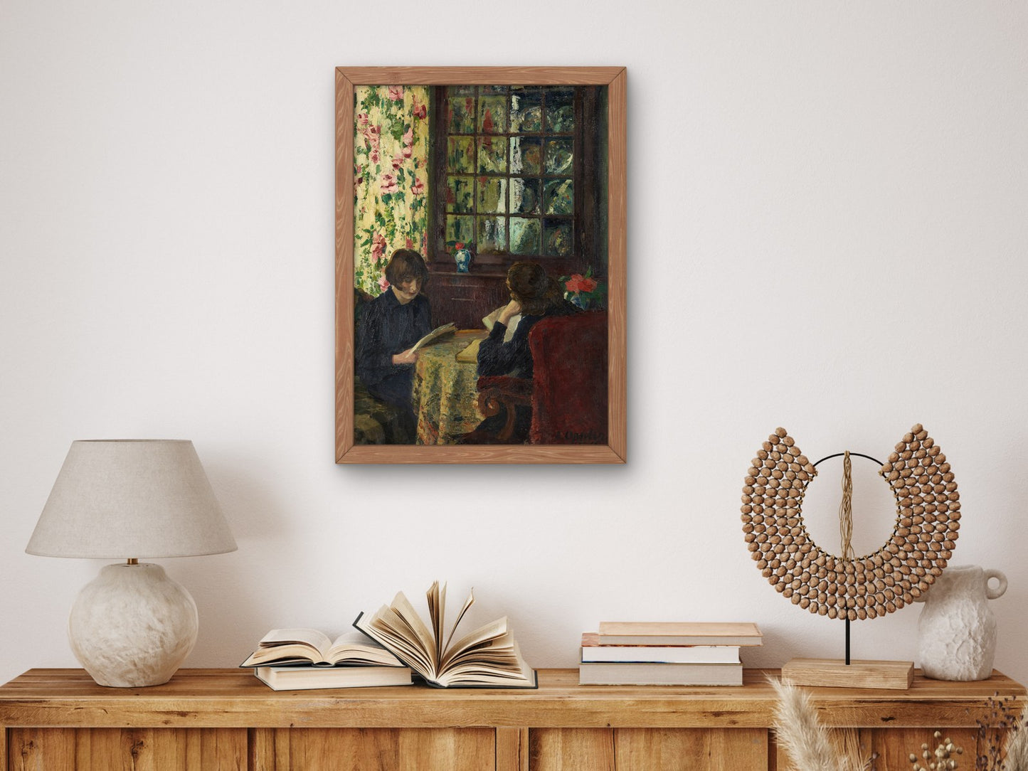Reading Children by Ernst Oppler 1915, Wall Art Print, Fine Art Reproduction, Museum Quality Decor, Poster