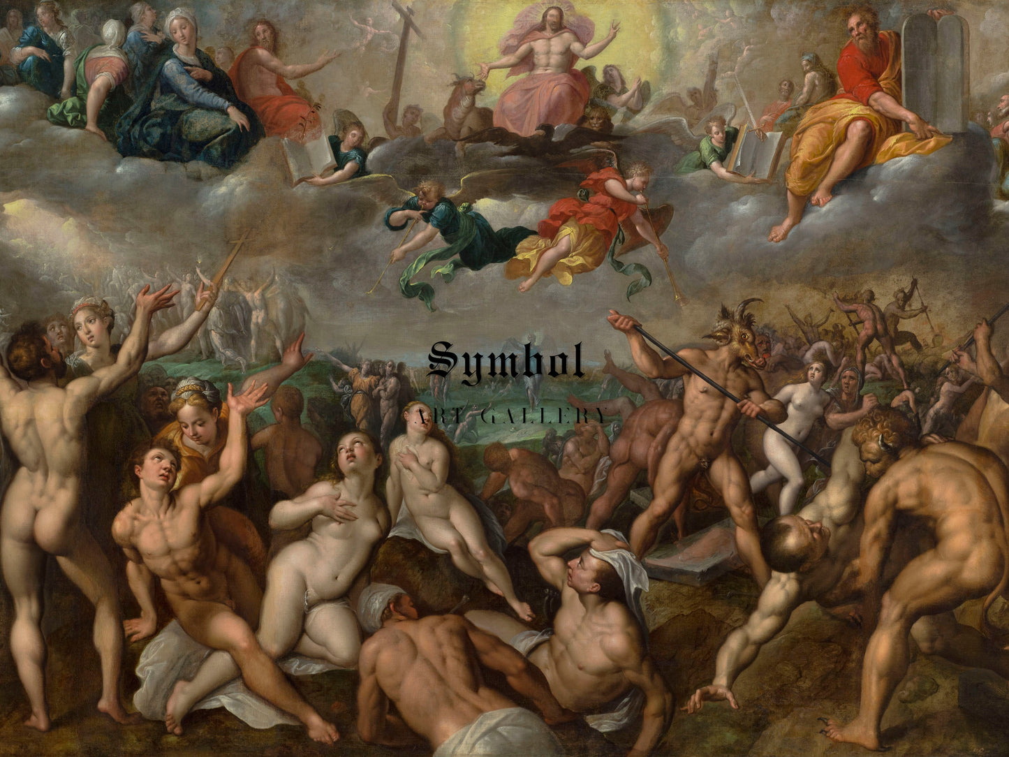 Last Judgement by Jacob de Backer, Wall Art Print, Fine Art Reproduction, Museum Quality Decor, Poster