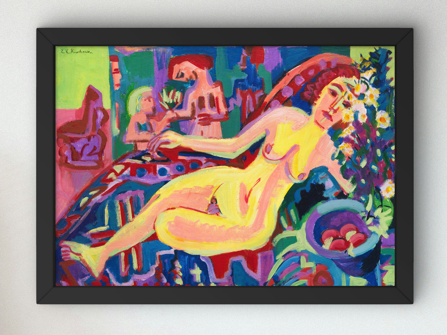 Girl on Divan by Ernst Ludwig Kirchner 1924, Wall Art Print, Fine Art Reproduction, Museum Quality Decor, Poster
