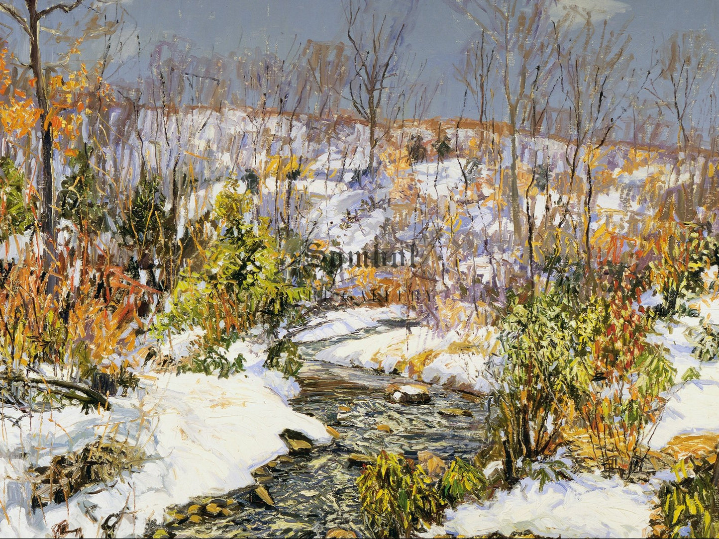 Trout Brook by Edward Redfield 1916, Wall Art Print, Fine Art Reproduction, Museum Quality Decor, Poster