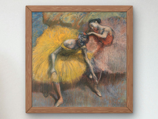 Two Dancers in Yellow and Pink by Edgar Degas 1898, Wall Art Print, Fine Art Reproduction, Museum Quality Decor, Poster