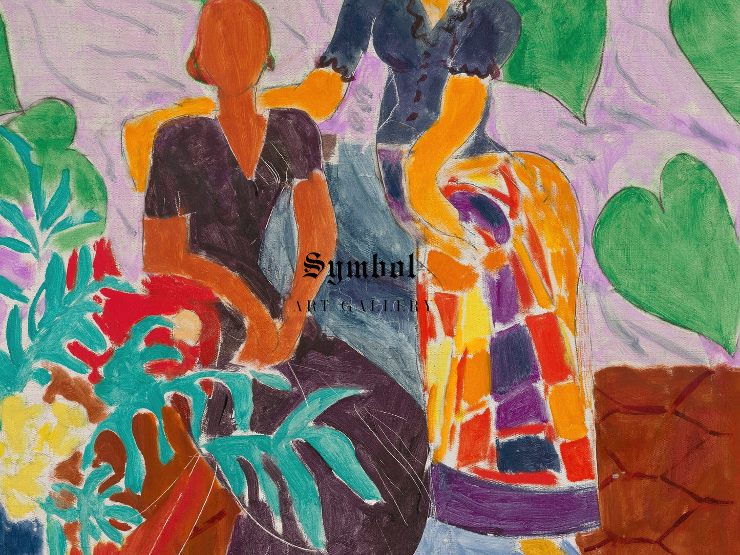 Black Dress and Purple Dress by Henri Matisse 1938, Wall Art Print, Fine Art Reproduction, Museum Quality Decor, Poster