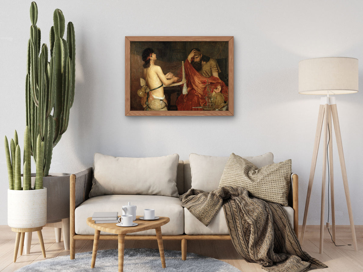 David and Saul by Ernst Josephson 1878, Wall Art Print, Fine Art Reproduction, Museum Quality Decor, Poster