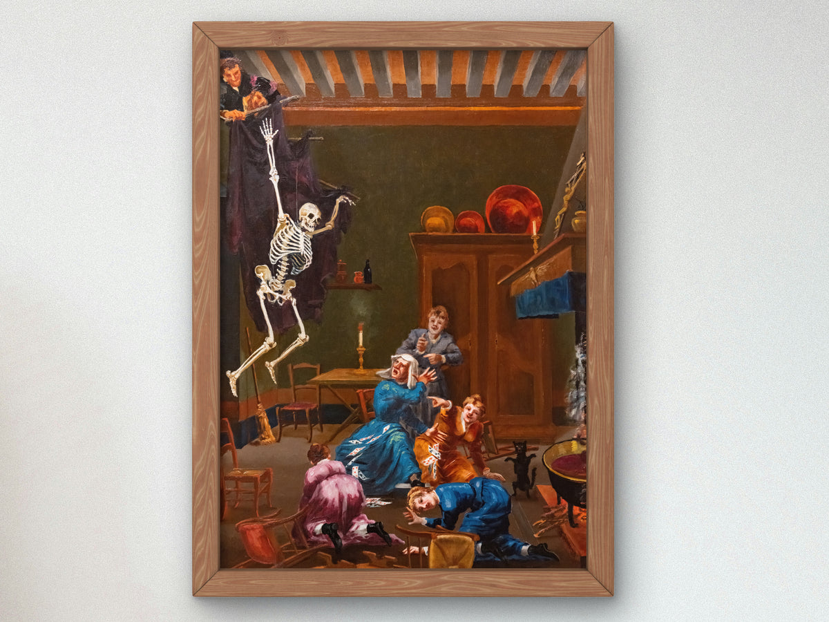 Trick a Witch by Jean Baptiste Cariven, Wall Art Print, Fine Art Reproduction, Museum Quality Decor, Poster