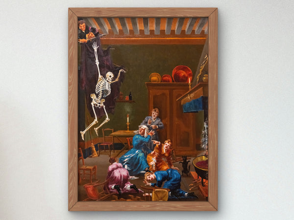Trick a Witch by Jean Baptiste Cariven, Wall Art Print, Fine Art Reproduction, Museum Quality Decor, Poster
