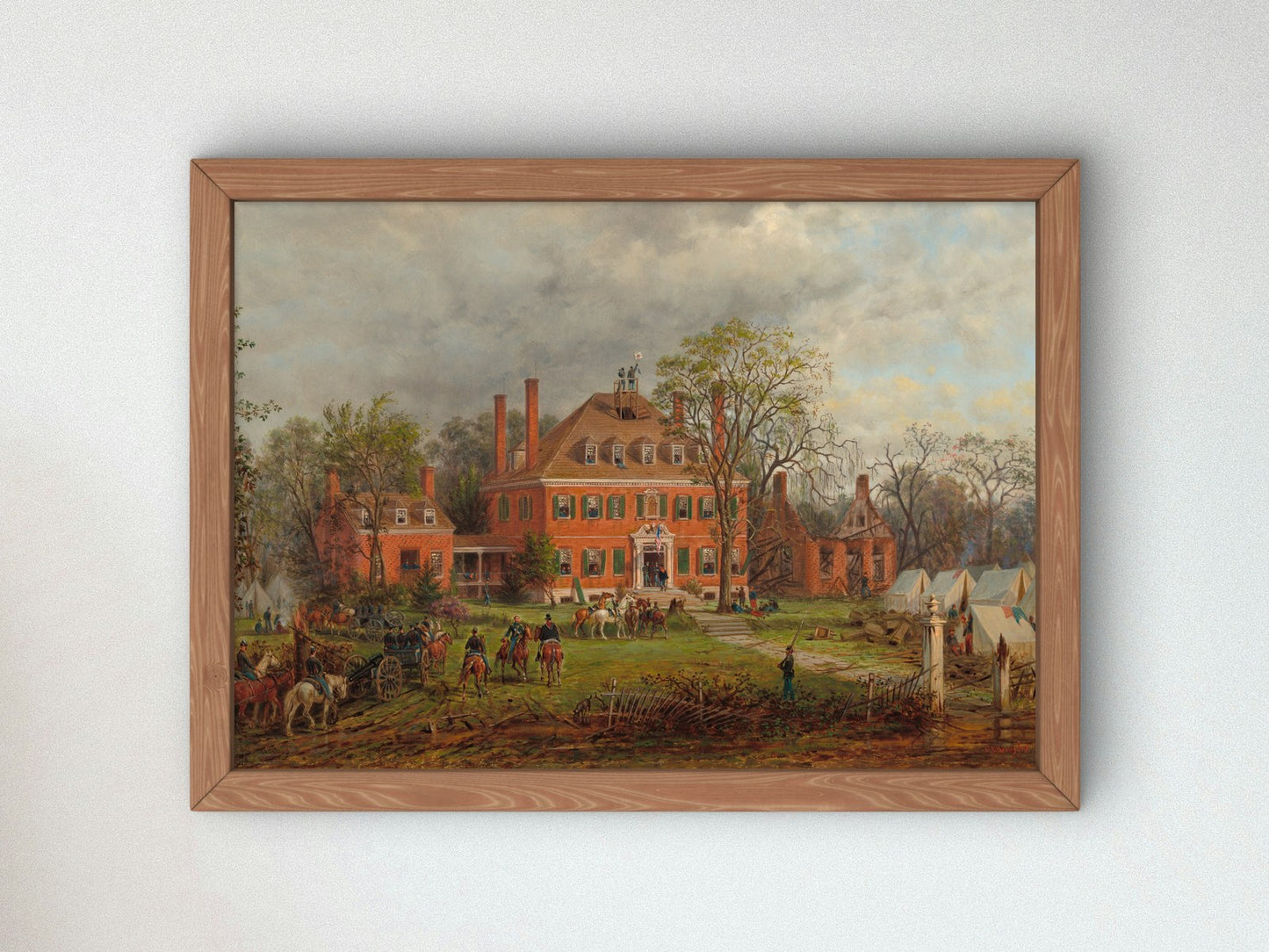 The Old Westover House by Edward Lamson Henry 1869, Wall Art Print, Fine Art Reproduction, Museum Quality Decor, Poster