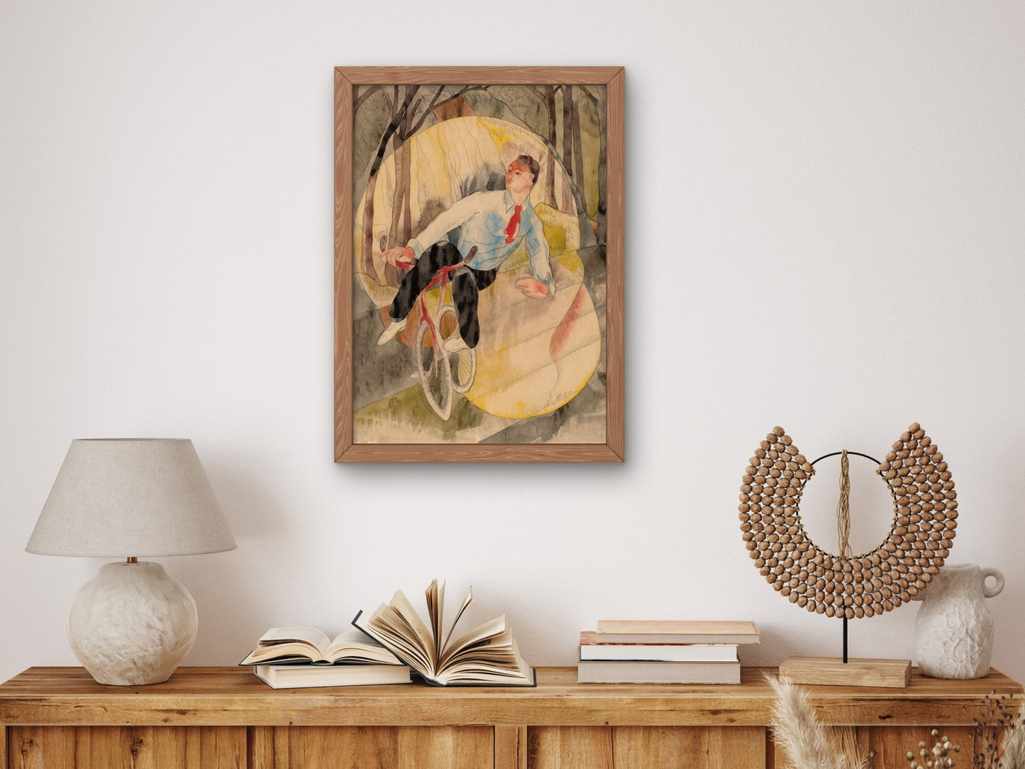 In Vaudeville, the Bicycle Rider by Charles Demuth 1919, Wall Art Print, Fine Art Reproduction, Museum Quality Decor, Poster