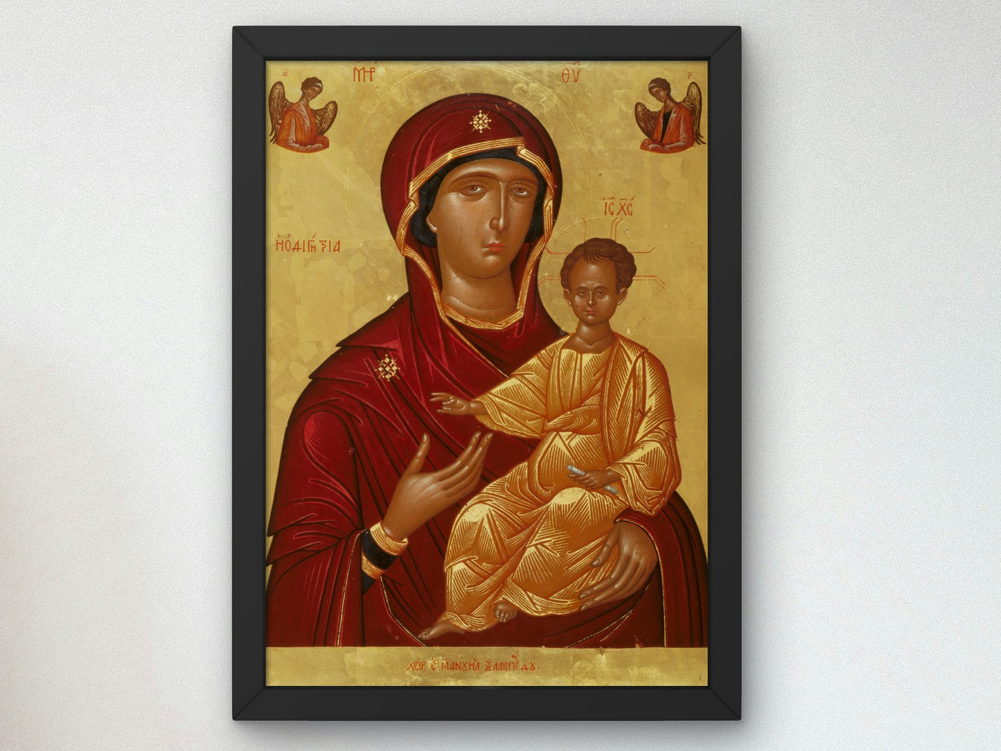 The Virgin Hodegetria by Emmanuel Lambardos, Wall Art Print, Fine Art Reproduction, Museum Quality Decor, Poster