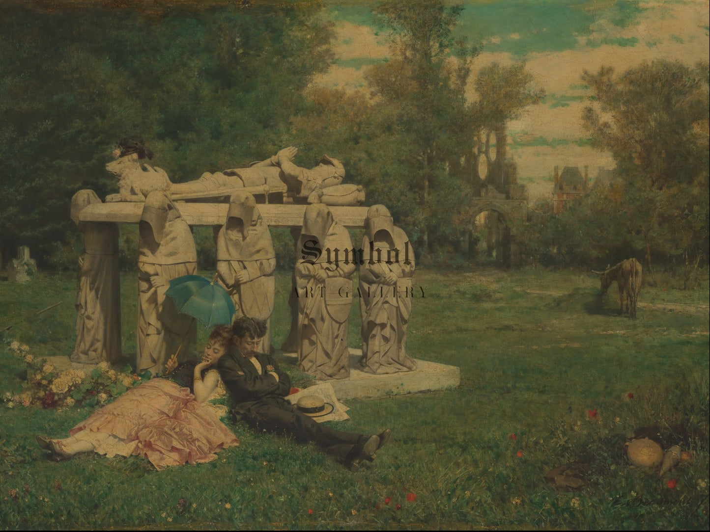 In the Sun by Charles Édouard de Beaumont 1875, Wall Art Print, Fine Art Reproduction, Museum Quality Decor, Poster