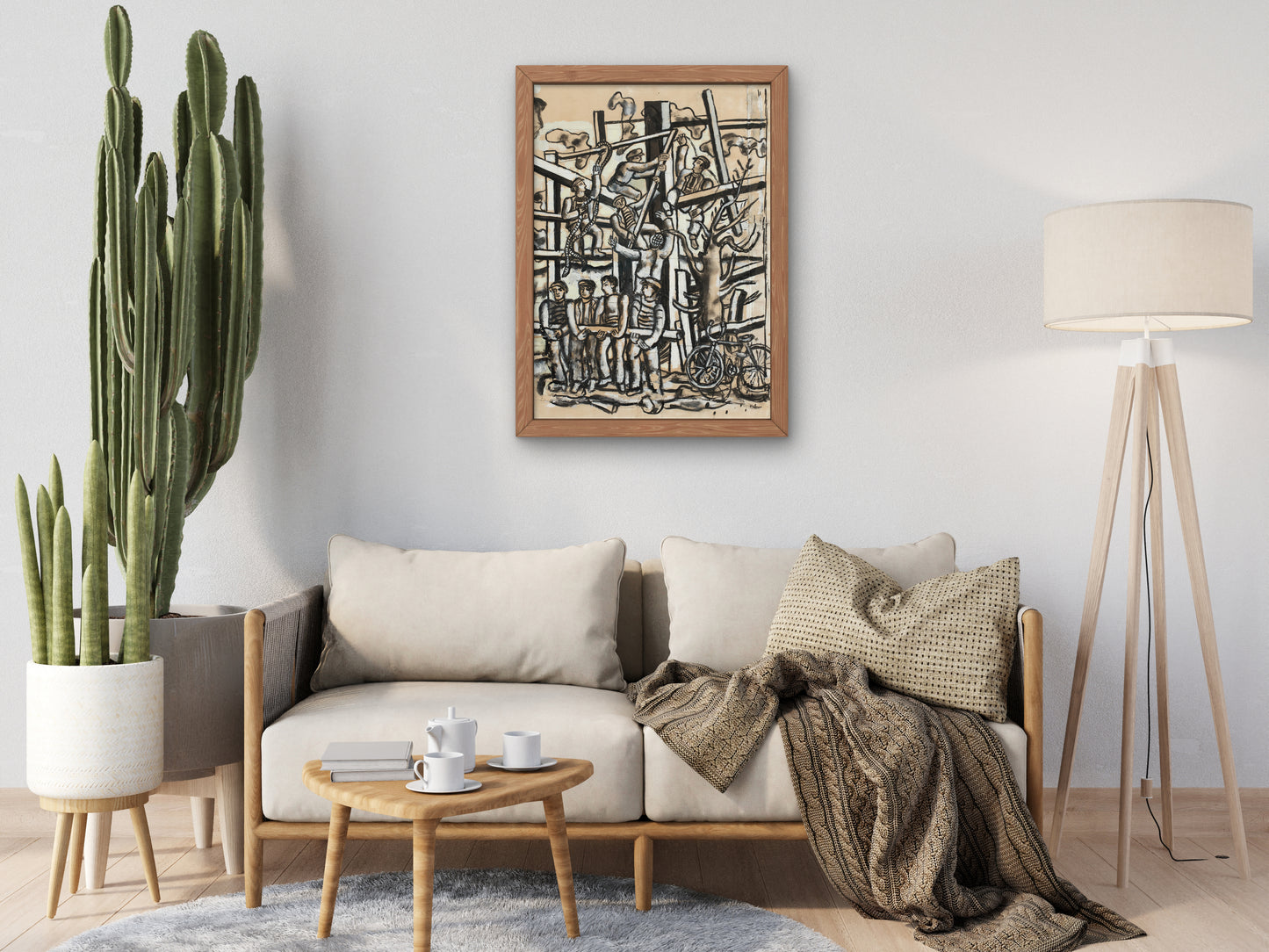 The Constructors with Bicycle by Fernand Léger 1950, Wall Art Print, Fine Art Reproduction, Museum Quality Decor, Poster