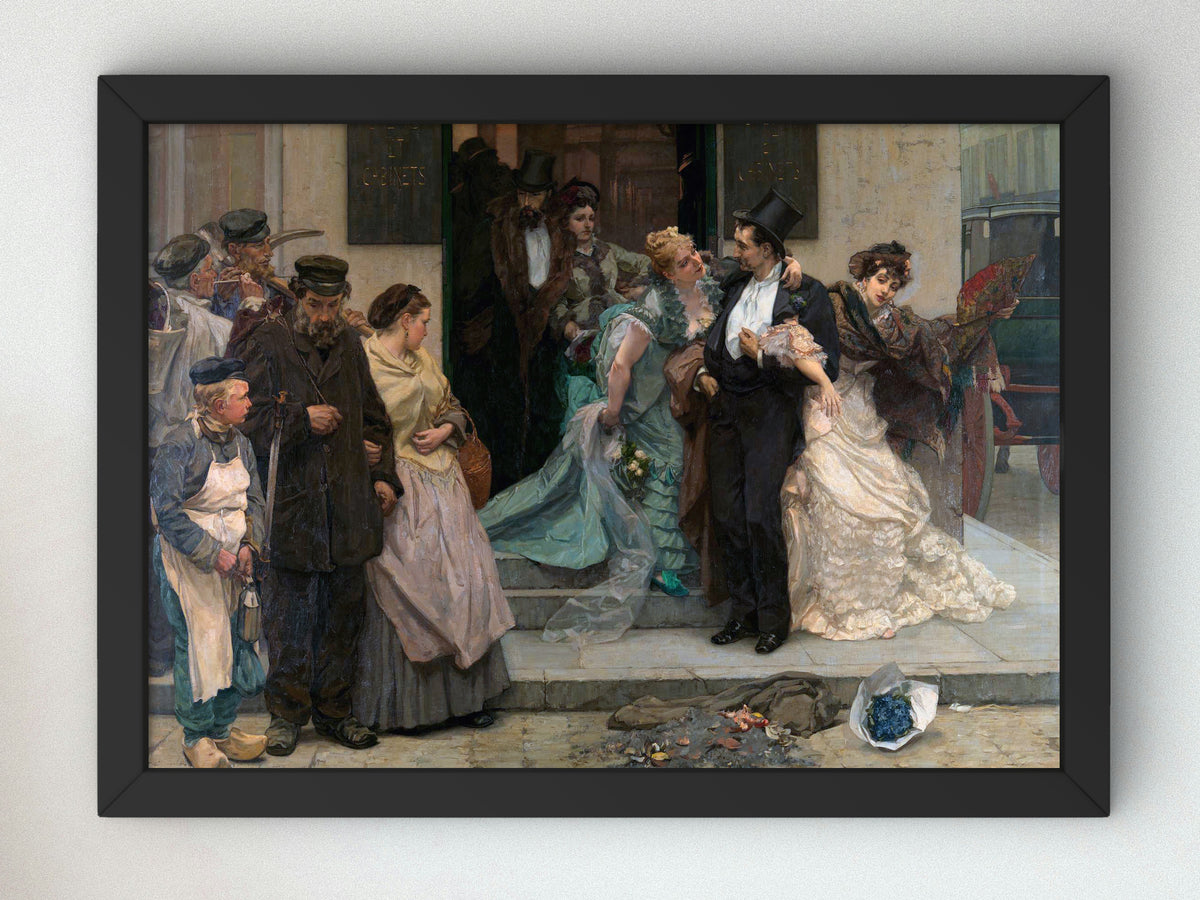At Dawn by Charles Hermans 1875, Wall Art Print, Fine Art Reproduction, Museum Quality Decor, Poster