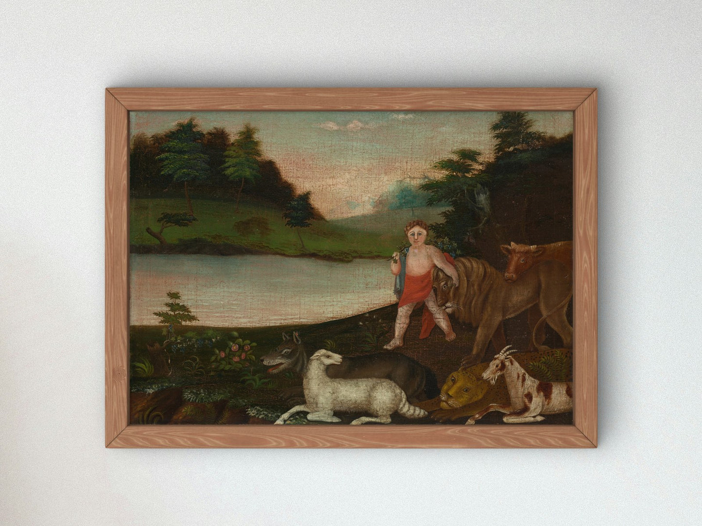 The Peaceable Kingdom by Edward Hicks 1816, Wall Art Print, Fine Art Reproduction, Museum Quality Decor, Poster