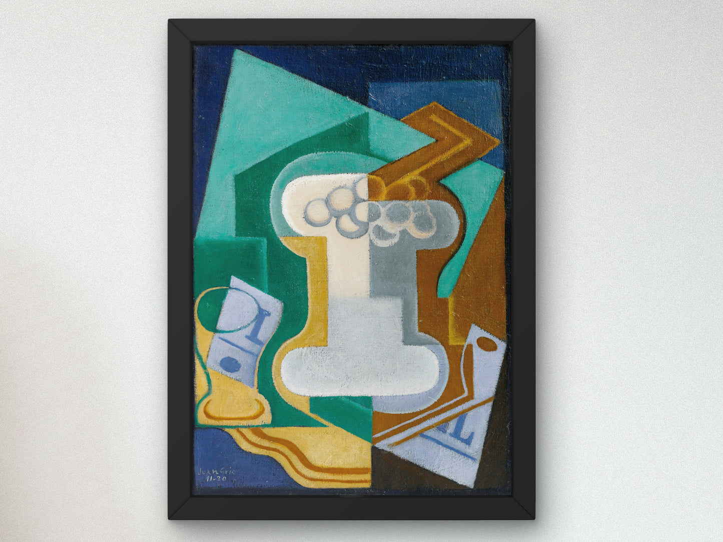 Verre Et Fruits by Juan Gris 1920, Wall Art Print, Fine Art Reproduction, Museum Quality Decor, Poster