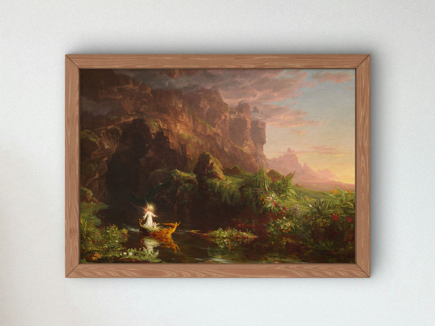 The Voyage of Life Childhood by Thomas Cole 1842, Wall Art Print, Fine Art Reproduction, Museum Quality Decor, Poster
